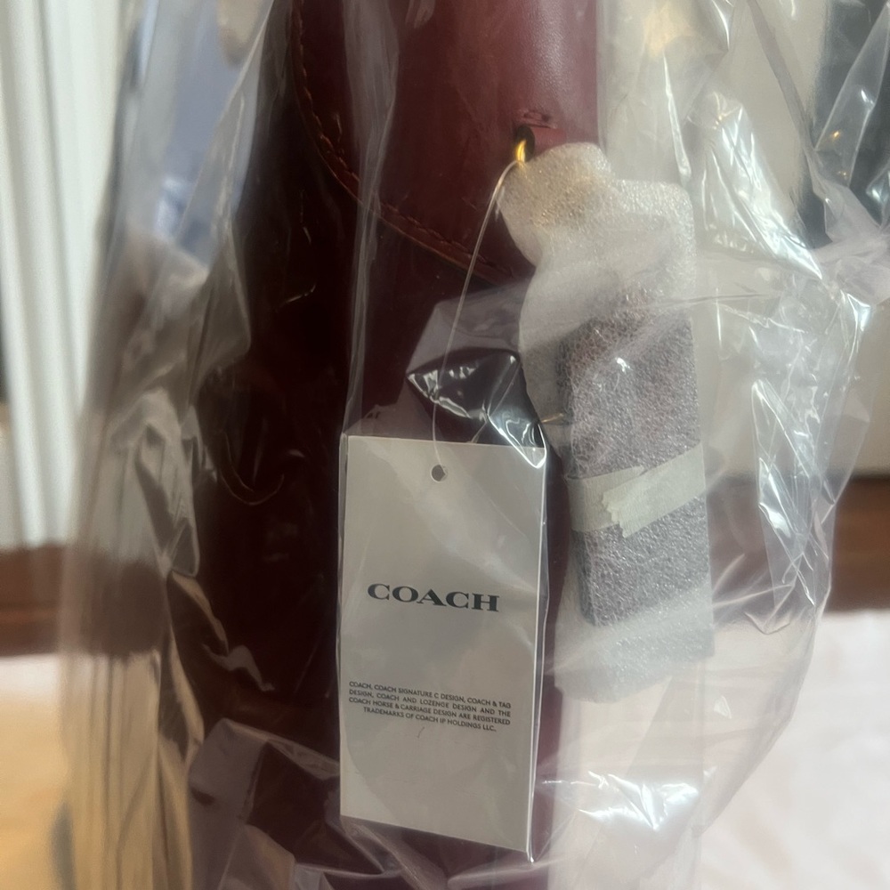 NWT Coach Brooklyn Ruby Red Leather Shoulder Hobo… - image 7